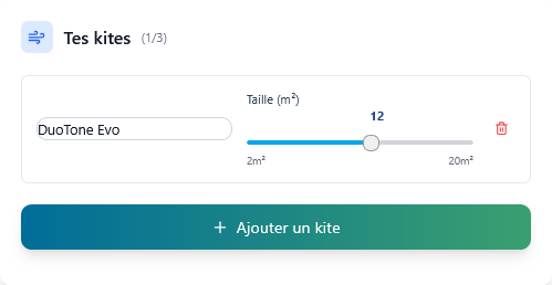Ajuste précisément ton profil de vent, vagues, marée